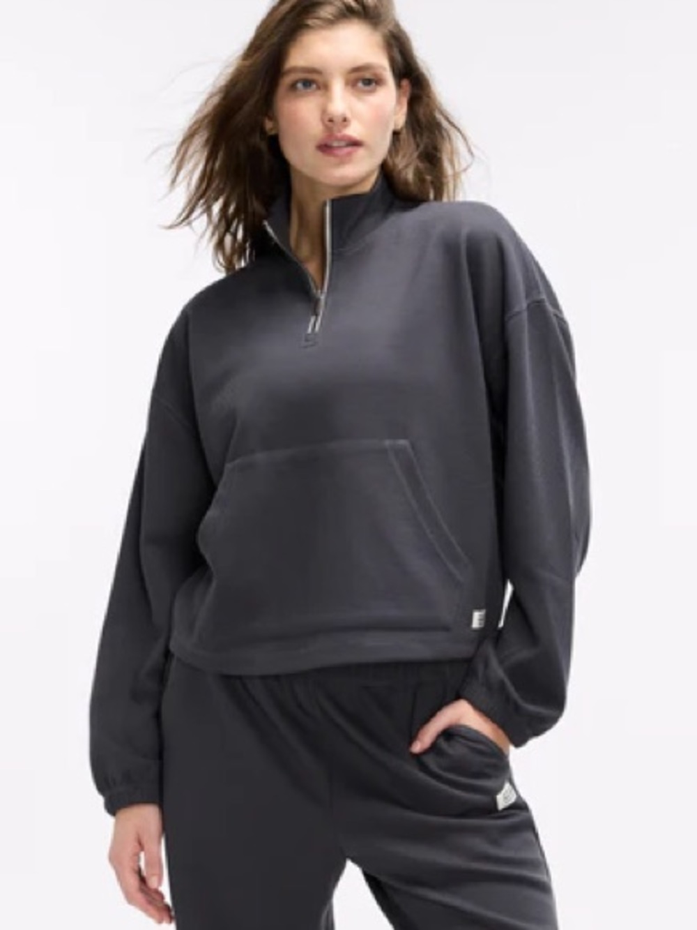 Peloton Women's Charcoal Half-Zip Pullover Sweatshirt